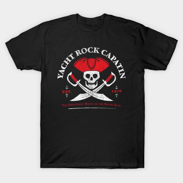 Yacht Rock Pirate Captain - Party Boat Drinking graphic T-Shirt by Vector Deluxe